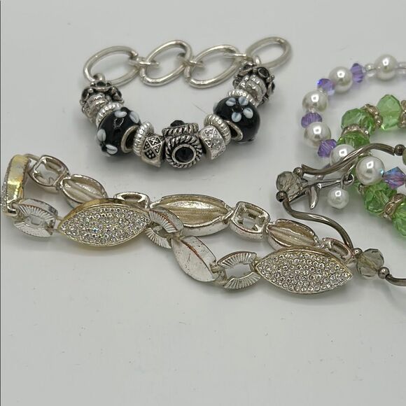 Set of 6 colorful stretch bracelets - Picture 2 of 6